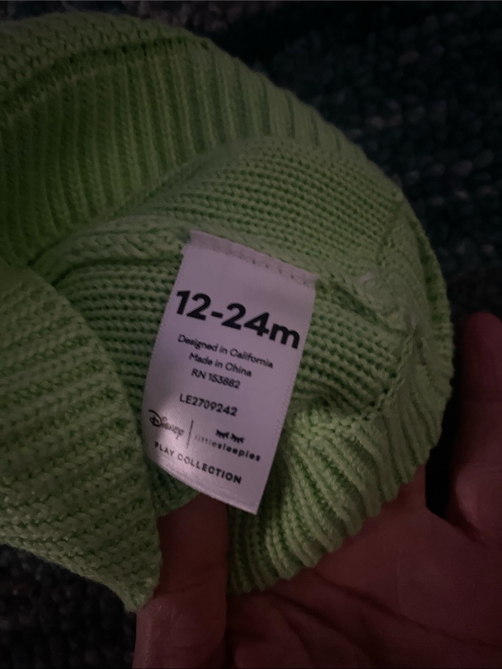 Little Sleepies Green Monsters Inc Mike Knit Beanie - Picture 2 of 4